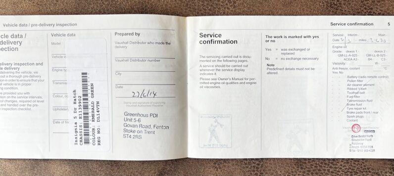 Vauxhall Insignia, 1.8 16V, SRi, Euro 5, 5dr, DL14VTN