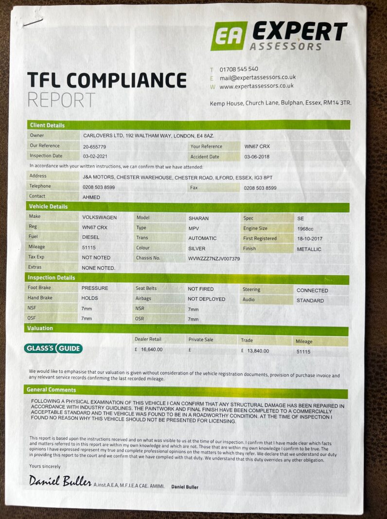 Volkswagen Sharan 2017 Silver WN67CRX SE NAV TDI BLUEMOTION TECHNOLOGY DSG 5-Door Mpv