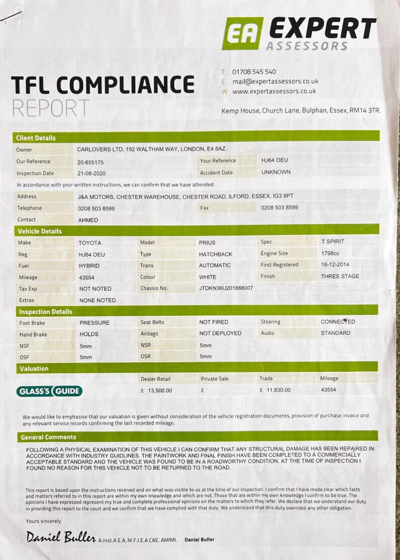 Toyota Prius 1.8 VVT-h T Spirit CVT Euro 5 (s/s) 5dr, HJ64OEU